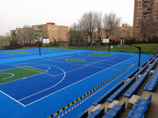 Construcción de pista polideportivo las musas