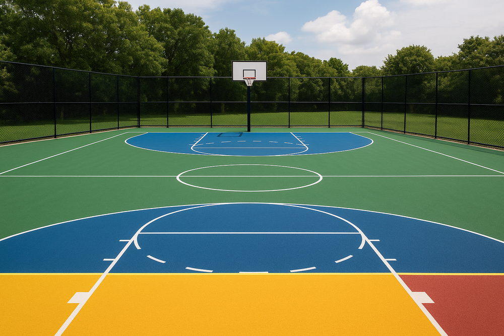 pavimento para pista multideportiva exterior ejemplo