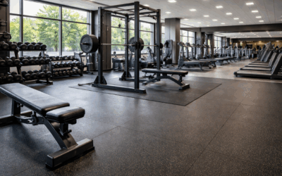 Suelo t&eacute;cnico para salas de fitness profesional y resistente