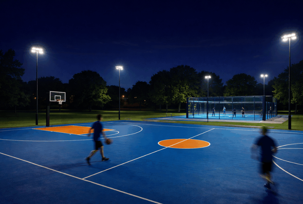 iluminación LED para pistas deportivas