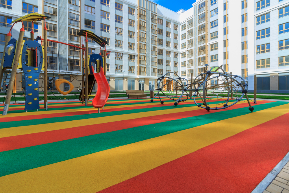 Goma para parques infantiles