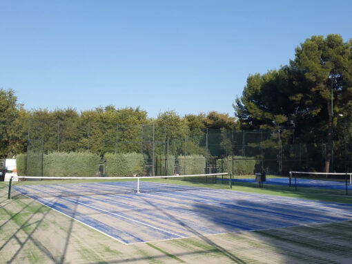 Construcción pista tenis poroso entrevías