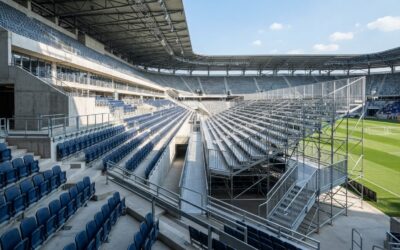 Construcción de gradas deportivas: tipos, diseño y soluciones