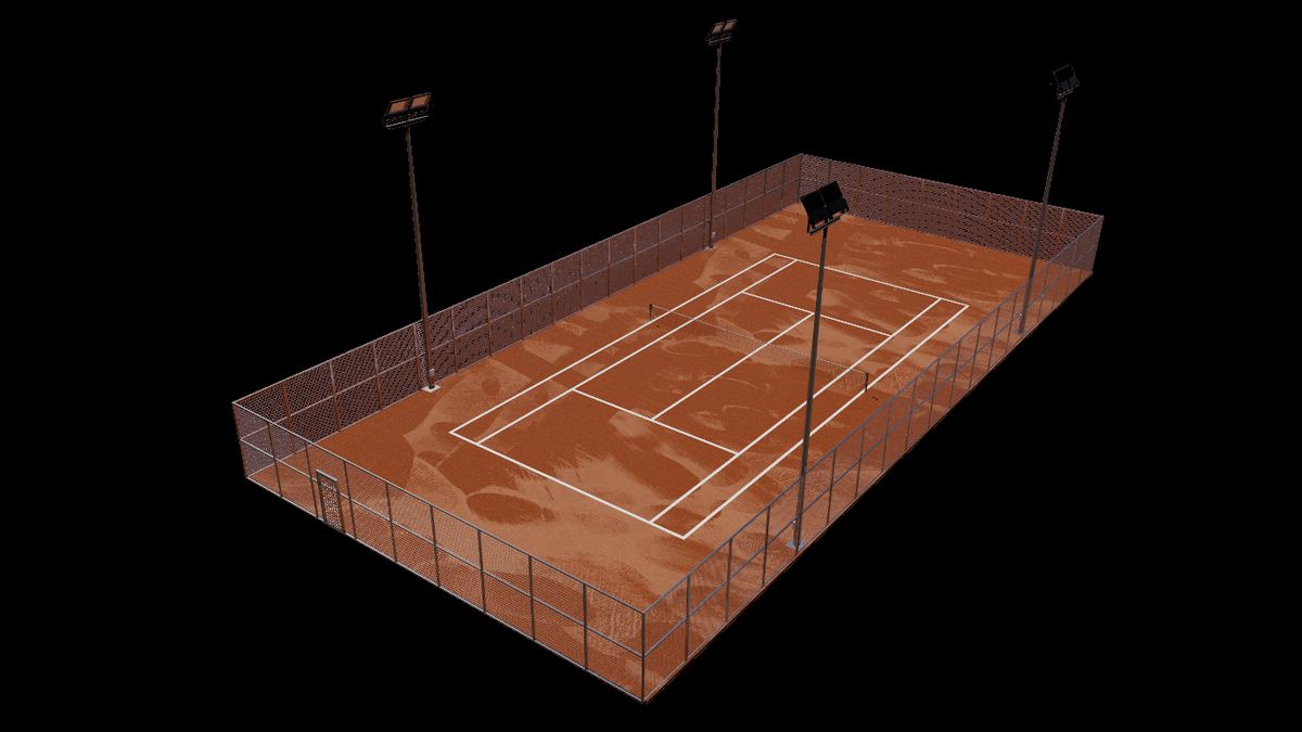 Construcci&oacute;n de pista de tenis de tierra batida artificial