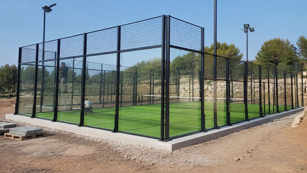 construccion de pista de padel barata
